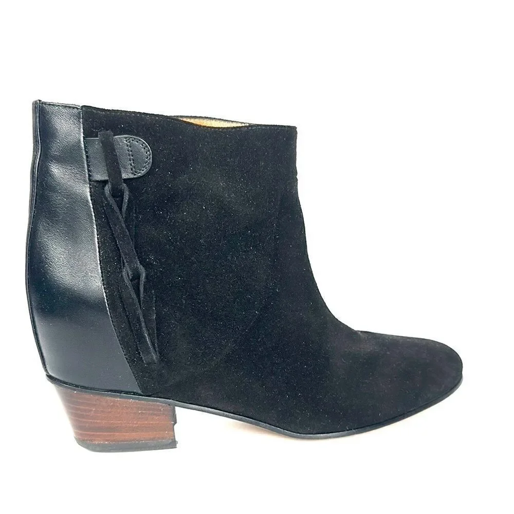 NWOB NEW Golden Goose MILK Black Suede Leather Ankle Cowboy Booties EUR 38 US 8